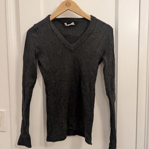 Inhabit Charcoal V-Neck Sweater